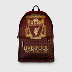 Рюкзак с принтом Liverpool для любого человека, вид спереди №3. Цвет основы: белый