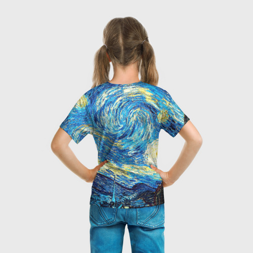 Детская футболка 3D Марла на картине Ван Гога, цвет 3D печать - фото 6