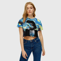 Женская футболка Crop-top 3D Марла на картине Ван Гога - фото 2