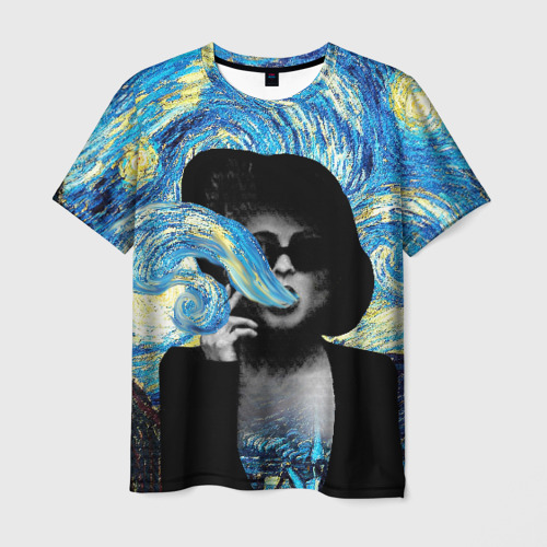 Мужская футболка с принтом Марла на картине Ван Гога, вид спереди №1