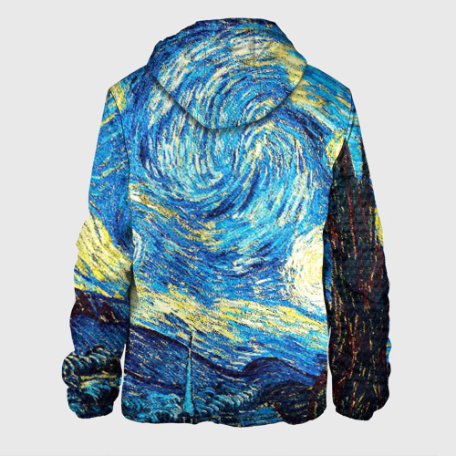 Мужская куртка 3D с принтом Марла на картине Ван Гога, вид сзади #1