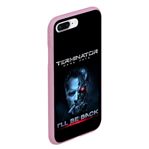 Чехол для iPhone 7Plus/8 Plus матовый Terminator Dark Fate, цвет розовый - фото 3