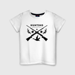 Детская футболка хлопок Hunting. Natural Born Hunter