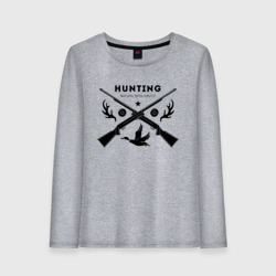 Женский лонгслив хлопок Hunting. Natural Born Hunter