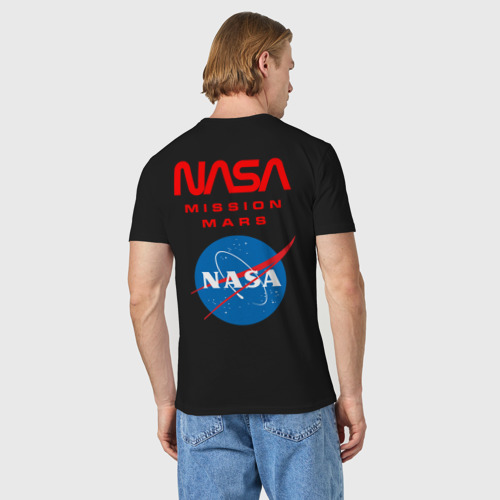 Мужская футболка хлопок Nasa Mars mission, цвет черный - фото 4