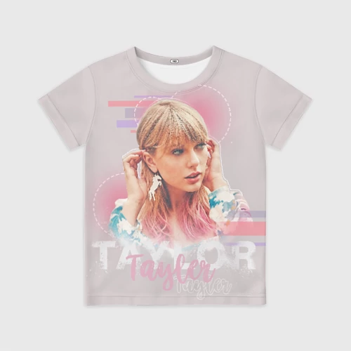 Детская футболка 3D с принтом Taylor Swift, вид спереди #2