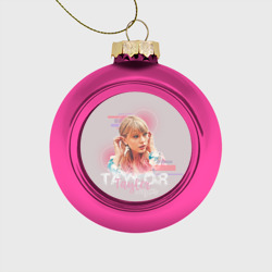 Taylor Swift – Стеклянный ёлочный шар с принтом купить