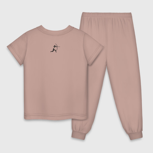 Детская пижама хлопок Первобытная охота, цвет пыльно-розовый - фото 2