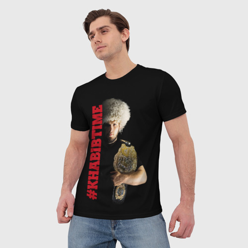 Мужская футболка 3D KHABIB TIME - фото 3