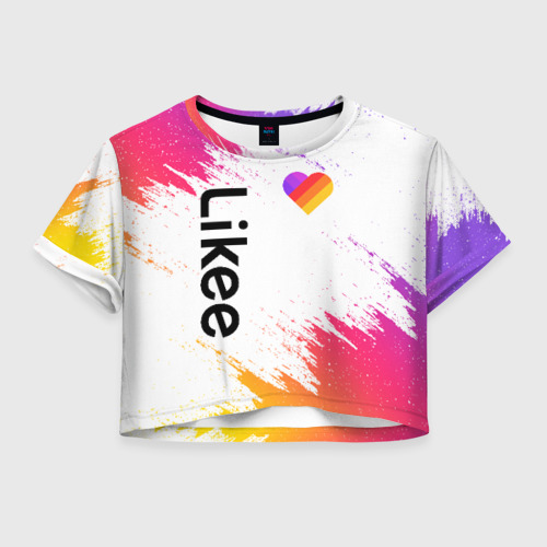 Женская футболка Crop-top 3D LIKEE Фото 01 Женская футболка Crop-top 3D LIKEE Фото 01