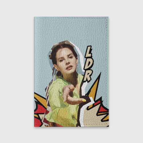Обложка для паспорта матовая кожа с принтом Lana Del Ray - NFR!, вид спереди №1