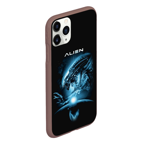 Чехол для iPhone 11 Pro Max матовый Alien, цвет коричневый - фото 3