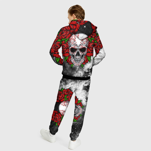 Мужской костюм 3D Skull and Roses, цвет черный - фото 4