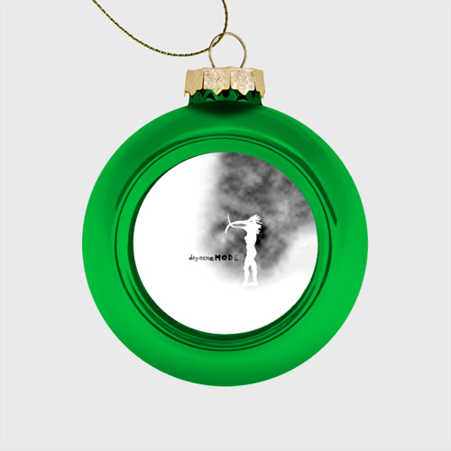 Стеклянный ёлочный шар Depeche Mode, цвет зеленый