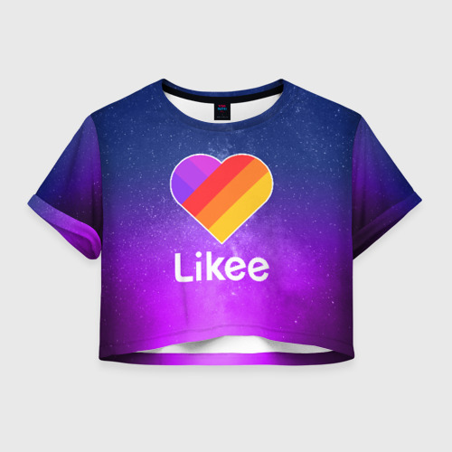 Женская футболка Crop-top 3D LIKEE Фото 01 Женская футболка Crop-top 3D LIKEE Фото 01