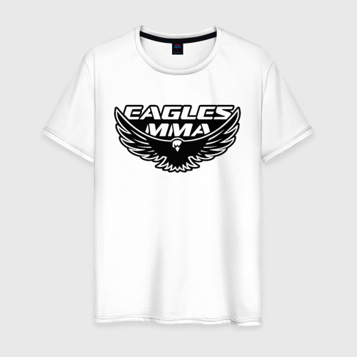 Мужская футболка хлопок EAGLES MMA ХАБИБ, цвет белый
