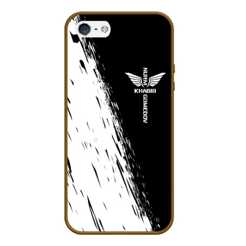 Чехол для iPhone 5/5S матовый Eagles MMA Хабиб, цвет коричневый