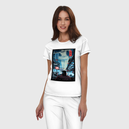 Женская пижама хлопок Blade Runner, цвет белый - фото 3