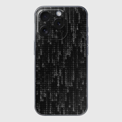 Чехол для iPhone 15 Pro силиконовый с защитой камеры Программный код на японском