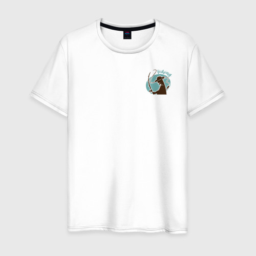 Мужская футболка хлопок Fishing, цвет белый