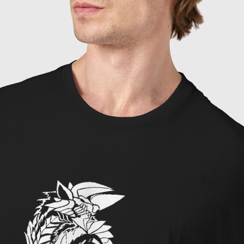 Мужская футболка хлопок Monster Hunter: World, цвет черный - фото 6