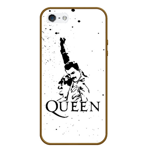 Чехол для iPhone 5/5S матовый Queen, цвет коричневый