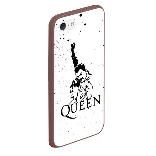 Чехол для iPhone 5/5S матовый Queen, цвет коричневый - фото 3