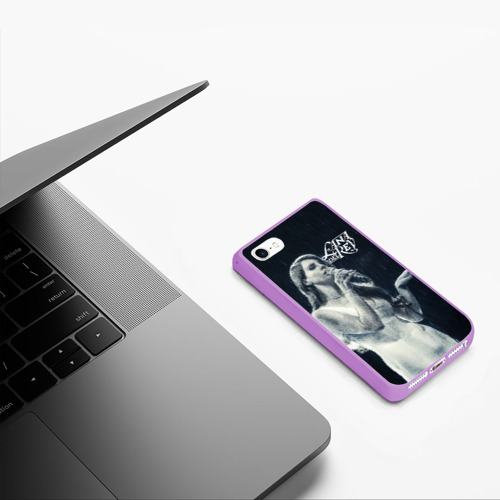 Чехол для iPhone 5/5S матовый Лана Дель Рей, цвет сиреневый - фото 5
