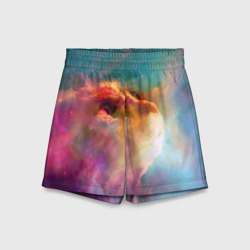 Детские спортивные шорты 3D Космический кот
