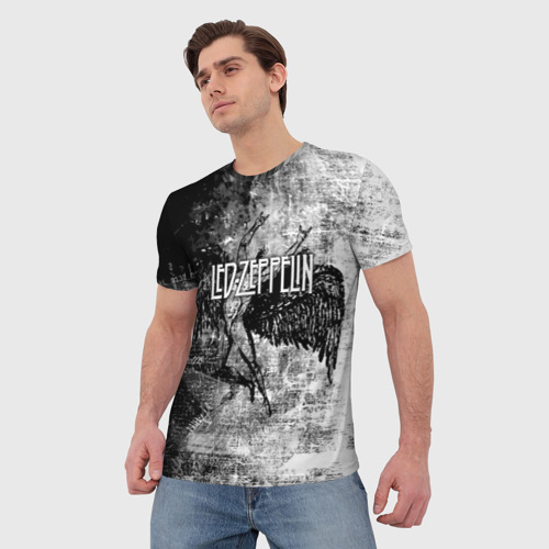 Мужская футболка 3D с принтом Led Zeppelin, фото на моделе #1