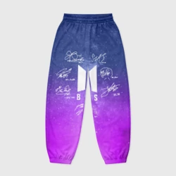 Женские джоггеры оверсайз 3D BTS автографы