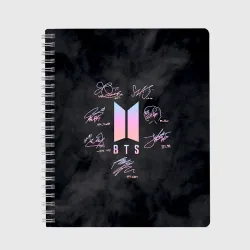 Тетрадь BTS БТС автографы