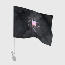 Флаг для автомобиля BTS БТС автографы