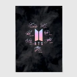 Постер BTS БТС автографы