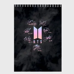 Скетчбук BTS БТС автографы