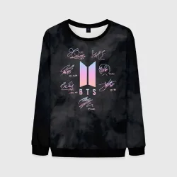 Мужской свитшот 3D BTS БТС автографы