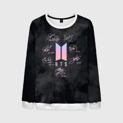 Мужской свитшот 3D BTS БТС автографы