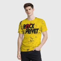 Мужская футболка 3D Rock Privet - фото 2