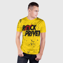 Мужская футболка 3D Slim Rock Privet - фото 2
