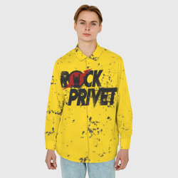 Мужская рубашка oversize 3D Rock Privet - фото 2