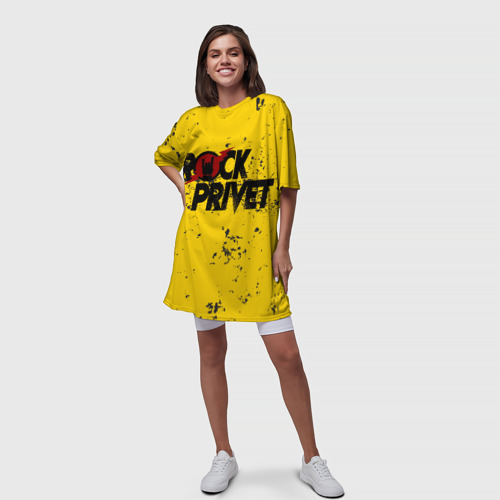 Платье-футболка 3D Rock Privet, цвет 3D печать - фото 5