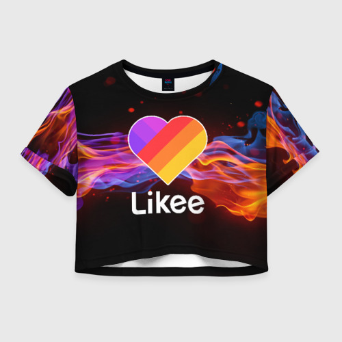 Женская футболка Crop-top 3D LIKEE Фото 01 Женская футболка Crop-top 3D LIKEE Фото 01