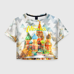 Женская футболка Crop-top 3D Москва