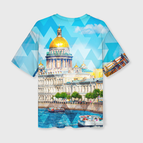 Женская футболка oversize 3D Питер, цвет 3D печать - фото 2