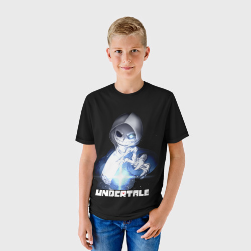 Детская футболка 3D с принтом Undertale, фото на моделе #1