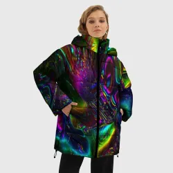 Женская зимняя куртка Oversize Абстракция - фото 2