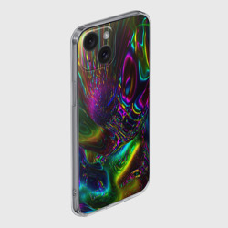 Чехол для iPhone 15 силиконовый с защитой камеры Абстракция - фото 2