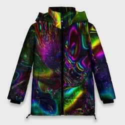 Женская зимняя куртка Oversize Абстракция