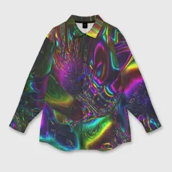 Женская рубашка oversize 3D Абстракция