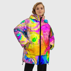Женская зимняя куртка Oversize Краски - фото 2